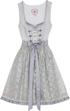Spieth & Wensky Dirndl Betsy-Dirndl kurz 2-teiliges Midi-Dirndl Kleid Dirndl Trachtenkleid kurz