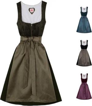 Spieth & Wensky Dirndl Dasing Dirndl Dirndl Dasing Lange-Dirndl Kleid 2-teiliges Trachtenkleid