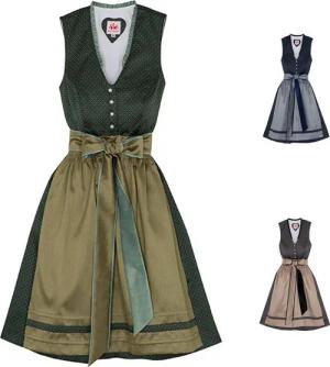 Spieth & Wensky Dirndl Dilliane Dirndl Dirndl Dilliane Midi-Dirndl Kleid 2-teiliges Trachtenkleid