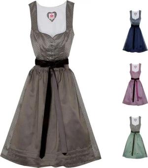 Spieth & Wensky Dirndl Deich Dirndl Dirndl Deich Lange-Dirndl Kleid 2-teiliges Trachtenkleid
