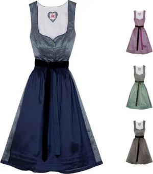 Spieth & Wensky Dirndl Deich Dirndl Dirndl Deich Lange-Dirndl Kleid 2-teiliges Trachtenkleid