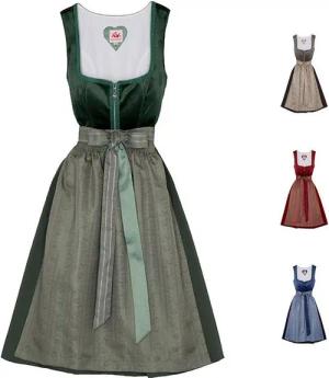Spieth & Wensky Dirndl Diandra Dirndl Dirndl Diandra Midi-Dirndl Kleid 2-teiliges Trachtenkleid