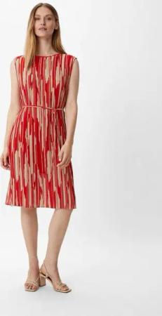 Comma Minikleid Chiffonkleid mit Plisseefalten
