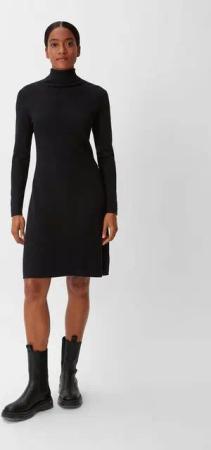 Comma Minikleid Strickkleid mit Rollkragen