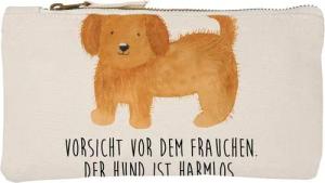 Mr. & Mrs. Panda Kosmetiktasche Hund flauschig - Weiß - Geschenk, Kosmetikbeutel, kuschelig, Frauchen, Hundebesitzer, Tierliebhaber, Federmappe, Hunde, Kosmetiktasche, Hundespruch (1-tlg)