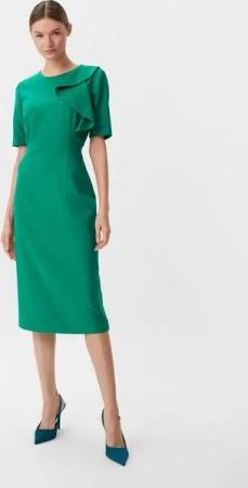 Comma Minikleid Kleid mit Volant-Detail Applikation