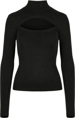 URBAN CLASSICS Langarmshirt Urban Classics Damen Ladies Cut-Out Turtleneck Longsleeve (1-tlg)