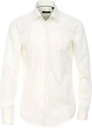 VENTI Smokinghemd Festliches Bräutigam Hochzeitshemd Langarm Kentkragen Uni Umschlagmanschette modern fit, creme HL90, 42