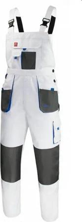 Artmas Arbeitslatzhose ARTMAS Latzhose Arbeitslatzhose Sicherheitshose CLASSIC Weiß Front-Reißverschlussöffnung