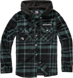 Brandit Outdoorhemd Brandit Herren Langarmhemd Iron Maiden Checkshirt Sweathood Eddy