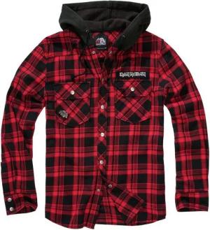 Brandit Outdoorhemd Brandit Herren Langarmhemd Iron Maiden Checkshirt Sweathood Eddy