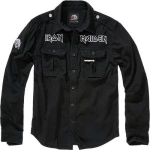 Brandit Outdoorhemd Brandit Herren Langarmhemd Iron Maiden Vintage Shirt Eddy