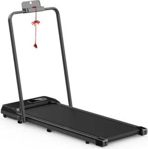 BIGZZIA Laufband Klappbare Laufbänder 2 in 1 - Elektrisches Laufgerät für Zuhause, mit Hochstgeschwindigkeit 8 km/h - Mit Armlehne und LED-Bildschirm