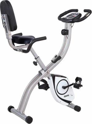 SportPlus Heimtrainer SP-HT-1003, S-Bike, Heimtrainer, klappbar, mit Rückenlehne & 8 Widerstandsstufen