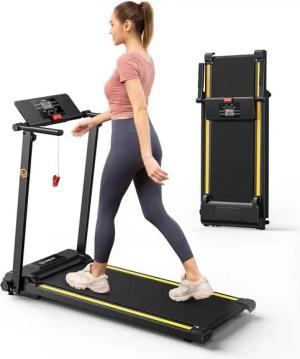 REDOM Laufband Profi Elektrisches Laufband Fitness Treadmill Sports Zuhause 1-10 km/h (Trainingspfade klappbar und kompakt verstaubar, Halterung für Handy und Pad, mit 12 Programs, UREVO), Walking pad für Zu hause