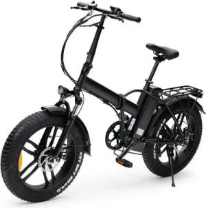 Burnout E-Bike E-Faltbike Pluto 20 Zoll 250W schwarz Kettenschaltung, 7 Gang Shimano Shimano Schaltwerk, Faltrad