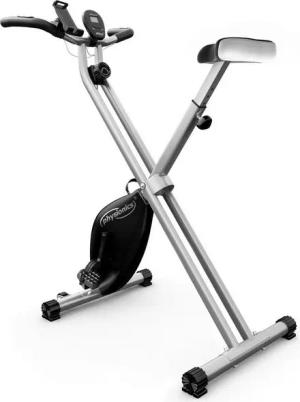 Physionics Heimtrainer Klappbar Fahrrad Fitness Hometrainer Trimmrad, Widerstandsstufen, Bremssystem: Magnetisches Schwungrad