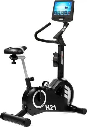 AsVIVA Ergometer & Heimtrainer H21 Pro Fitnessbike mit Touchscreen & Kinomap-App (mit Trinkflasche), Touchscreen Computer, Tablethalterung, Kinomap kompatibel