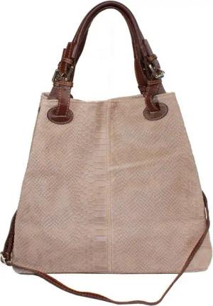 fs-bags Handtasche fs6929, Leder mit Prägung, Made in Italy