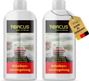 ABACUS Fleet Magic Nanoversiegelung, Glasversiegelung, Lotusversiegelung, Scheibenversiegelung (Regenabweiser mit Abperleffekt, 2 St., 2x250ml), Deutschlands bekannte Scheibenversiegelung mit Lotuseffekt