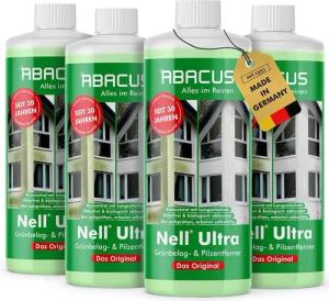 ABACUS Nell Ultra Algenentferner, Grünbelagentferner, Flechtenentferner Grünbelagentferner (Bekannt aus QVC, [- Ergiebiges Konzentrat Selbsttätig mit Langzeitschutz)