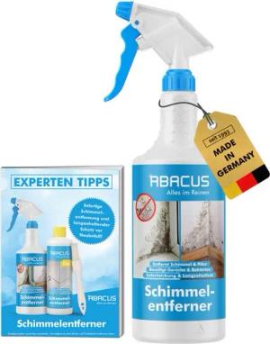 ABACUS Anti-Schimmel-Spray, Schimmelex für Wand und Bad, Anti-Schimmel Schimmelentferner (inkl. Experten Tipps, [1-St. 1x750ml Sofortwirkung mit Langzeiteffekt)