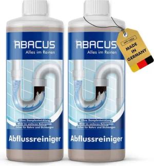 ABACUS Abflussreiniger, Rohrreiniger, Rohrfrei, Abflussfrei Rohrreiniger (Sicher für Rohre und Dichtungen, [- Wirkt sogar bei stehendem Wasser Löst hartnäckigste Verstopfungen)
