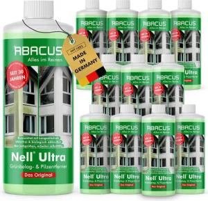 ABACUS Nell Ultra Algenentferner, Grünbelagentferner, Flechtenentferner Grünbelagentferner (Bekannt aus QVC, [- Ergiebiges Konzentrat Selbsttätig mit Langzeitsschutz)