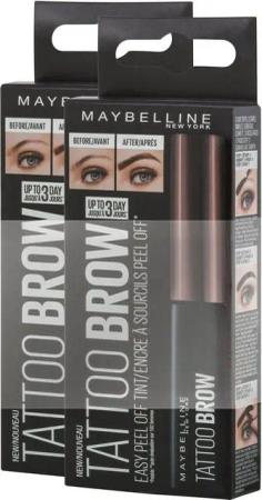 MAYBELLINE NEW YORK Augenbrauen-Gel Tattoo Brow, 2-tlg., mit langem Farbeffekt