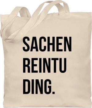 Shirtracer Umhängetasche Sachenreintuding schwarz, Stoffbeutel Festival Outfit