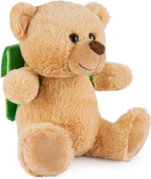 BRUBAKER Kuscheltier Teddybär "Travel Buddy" - 25 cm Teddy Glücksbringer für Reisende (Plüschbär, 1-St., Stofftier mit Rucksack für Geldgeschenke), 25 cm Geschenk für Auslandsjahr, Reise oder Auslandssemester