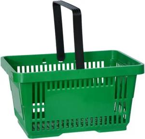Systafex® Einkaufskorb Einkaufskorb Tragekorb Verkaufskorb mit Griff grün 22l 30kg, 22 l, Industriequalität