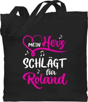 Shirtracer Umhängetasche Mein Herz schlägt für Roland, Schlager Party Outfit