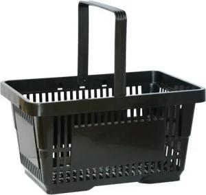 Systafex® Einkaufskorb Einkaufskorb Tragekorb Verkaufskorb mit Griff schwarz 22l 30kg, 22 l, Industriequalität