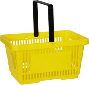 Systafex® Einkaufskorb Einkaufskorb Tragekorb Verkaufskorb mit Griff gelb 22l 30kg, 22 l, Industriequalität