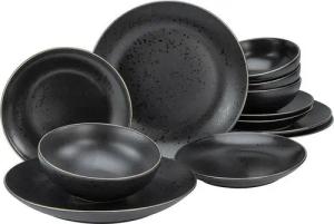 CreaTable Tafelservice 22707 Industrial Gold (12-tlg), 4 Personen, Steinzeug