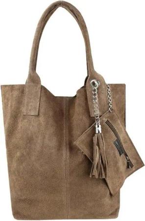 ITALYSHOP24 Schultertasche Made in Italy Damen Leder Shopper Schultertasche, ein Leichtgewicht, als Handtasche, Henkeltasche tragbar