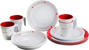 BRUNNER Geschirr-Set Melamin Ess Geschirr Set Cosmic, Melamin, 16-teilig Camping Reise Teller Becher