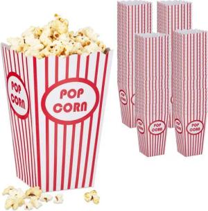 relaxdays Snackschale Popcorntüten 100er Set, Pappe