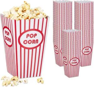 relaxdays Snackschale Popcorntüten 60er Set, Pappe
