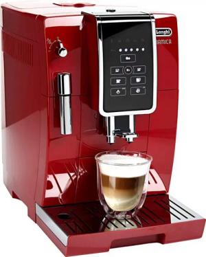 De'Longhi Kaffeevollautomat Dinamica ECAM 358.15.R, Sensor-Bedienfeld, Direktwahltasten für Espresso, Kaffee, Long Coffee und Lungo