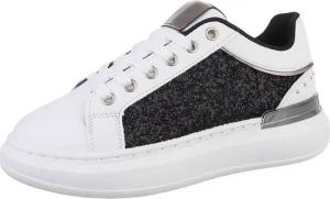 Ital-Design Damen Low-Top Freizeit Sneaker (86188085) Keilabsatz/Wedge Sneakers Low in Schwarz