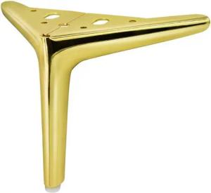 Prima-Online Möbelfuß 4 Stück Möbelfüße DIY Metall möbelbeine Schrank Sofa Couch Gold
