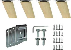 Prima-Online Möbelfuß Holzfüße gerade oder schräg Buche Schrank Beine Kegel [8-45cm]