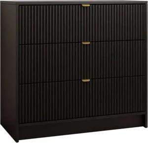 MIRJAN24 Kommode Tireno 3SZ (mit drei Schubladen), Aluminiumgriff in der Farbe Gold