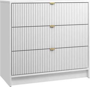 MIRJAN24 Kommode Tireno 3SZ (mit drei Schubladen), Aluminiumgriff in der Farbe Gold