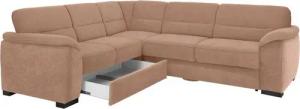 sit&more Ecksofa Montego L-Form, wahlweise mit Bettfunktion und Schubkasten