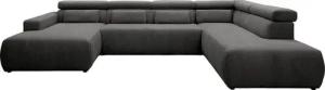 DOMO collection Wohnlandschaft Brandon viele Bezugsarten, auch in Cord und Leder, incl. Nierenkissen, mit Kopfteilverstellung, wahlweise Sitztiefenverstellung, U-Form