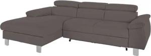 COTTA Ecksofa Komaris L-Form mit Kopfteilverstellung, wahlweise mit Bettfunktion, Bettkasten & Beleuchtung
