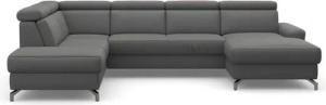 sit&more Wohnlandschaft Scarlett U-Form, inklusive Kopfteilverstellung, wahlweise mit Bettfunktion, Bettkasten